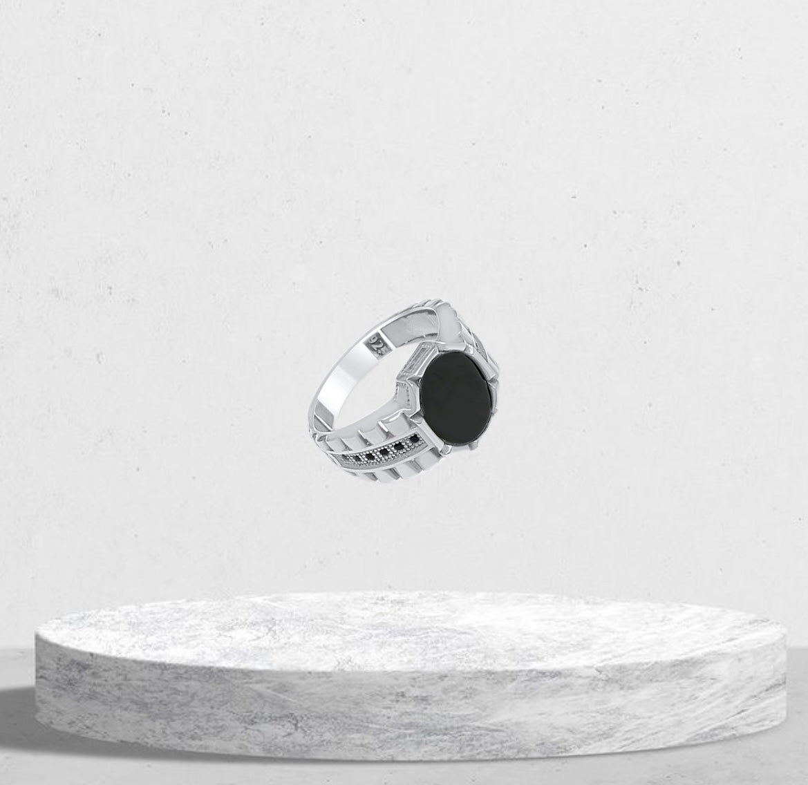 Silver Ring with Onyx - Mystic Alchemy