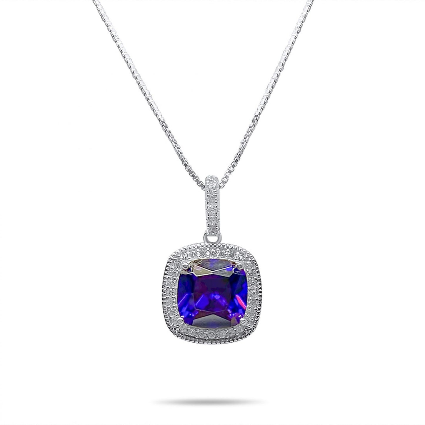 NECKLACE WITH ZIRCON AND AMETHYST STONES Mystic Alchemy