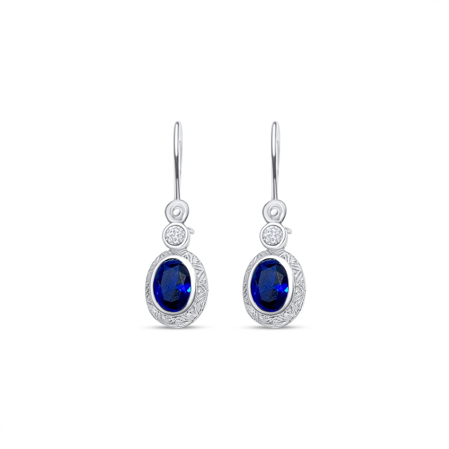 OXIDIZED EARRINGS WITH SAPPHIRE AND ZIRCON STONES Mystic Alchemy