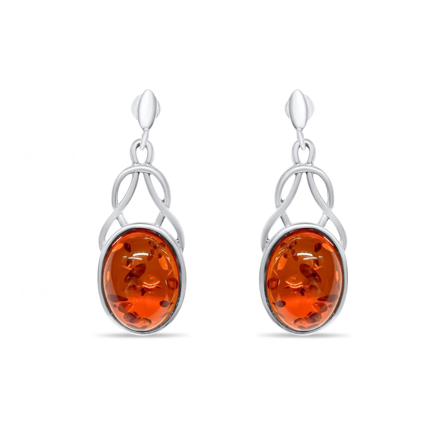 Amber silver 925 earrings Mystic Alchemy