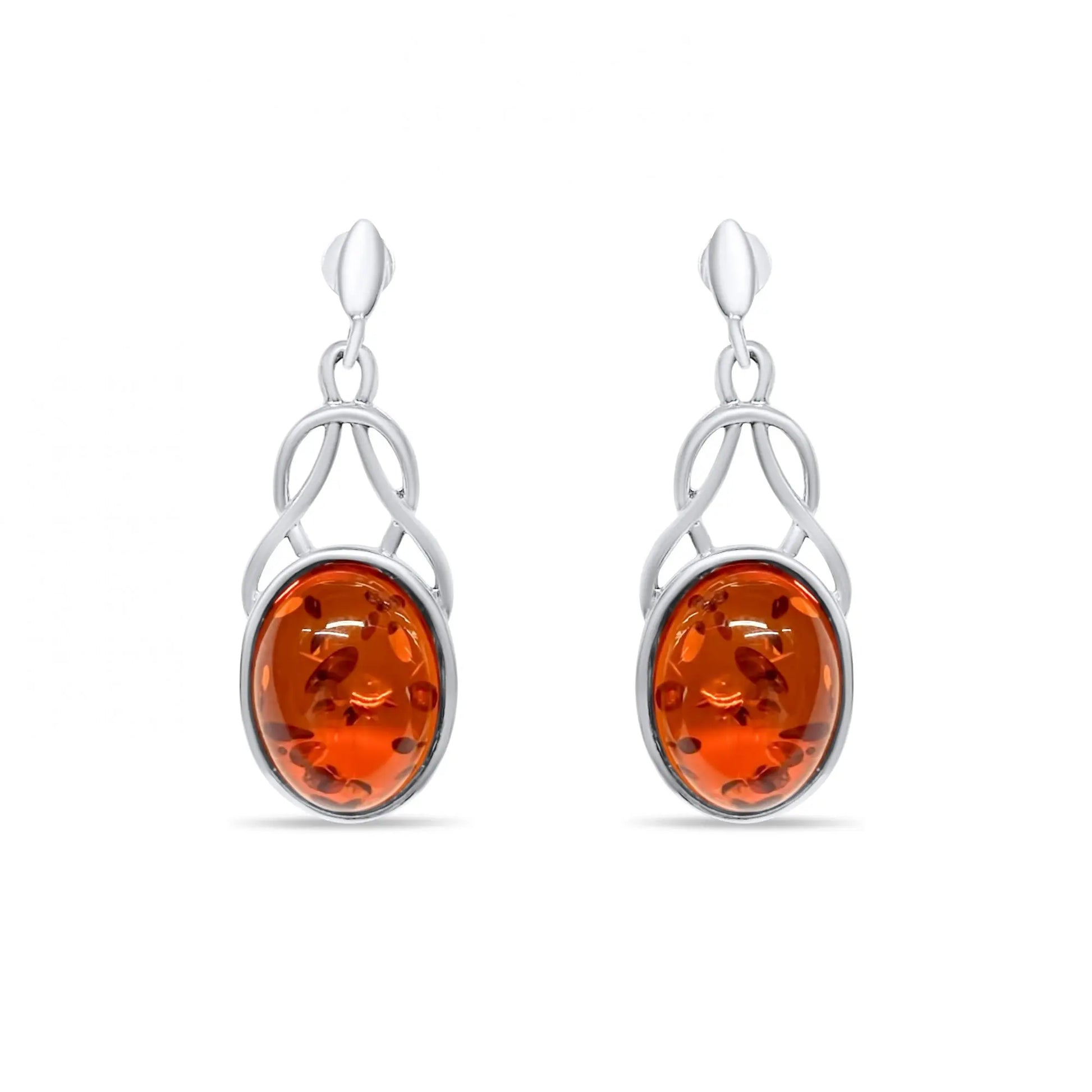 Amber silver 925 earrings Mystic Alchemy
