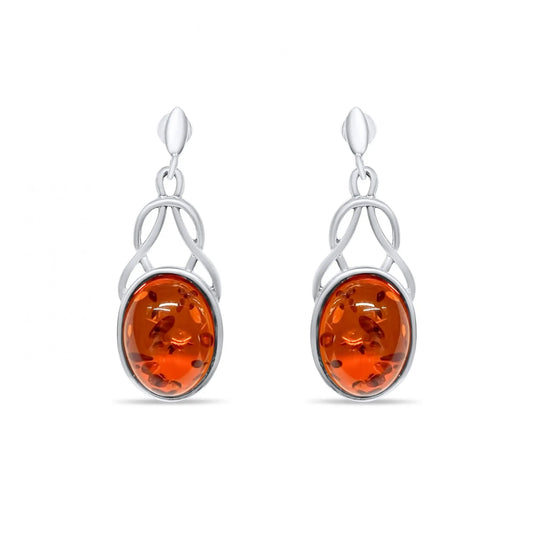 Amber silver 925 earrings Mystic Alchemy