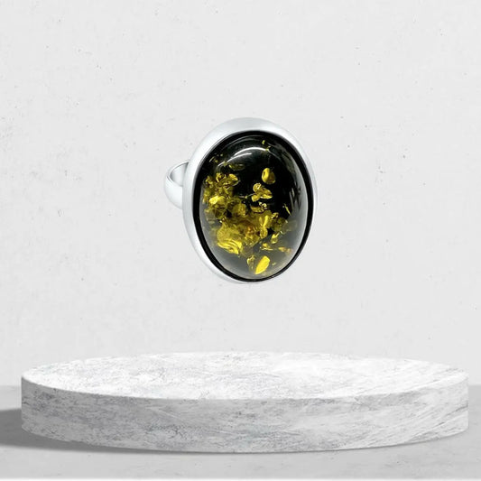 Amber stone ring - Mystic Alchemy 