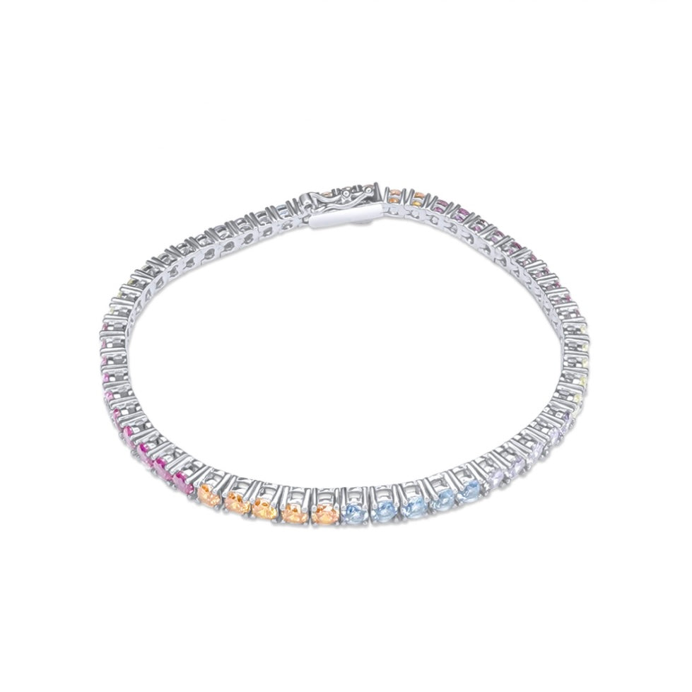 TENNIS BRACELET WITH MULTICOLOURED ZIRCON STONES Mystic Alchemy