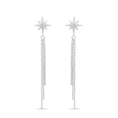 Celestial Cascade Zircon Drop Earrings Mystic Alchemy