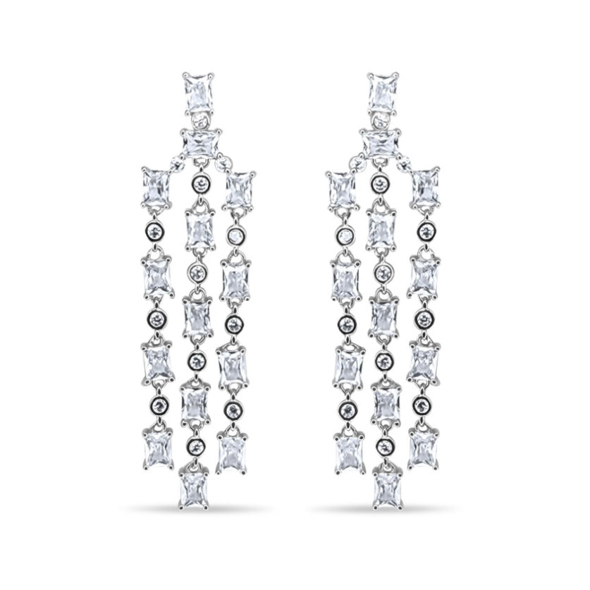 SILVER EARRINGS WITH ZIRCON STONES Mystic Alchemy