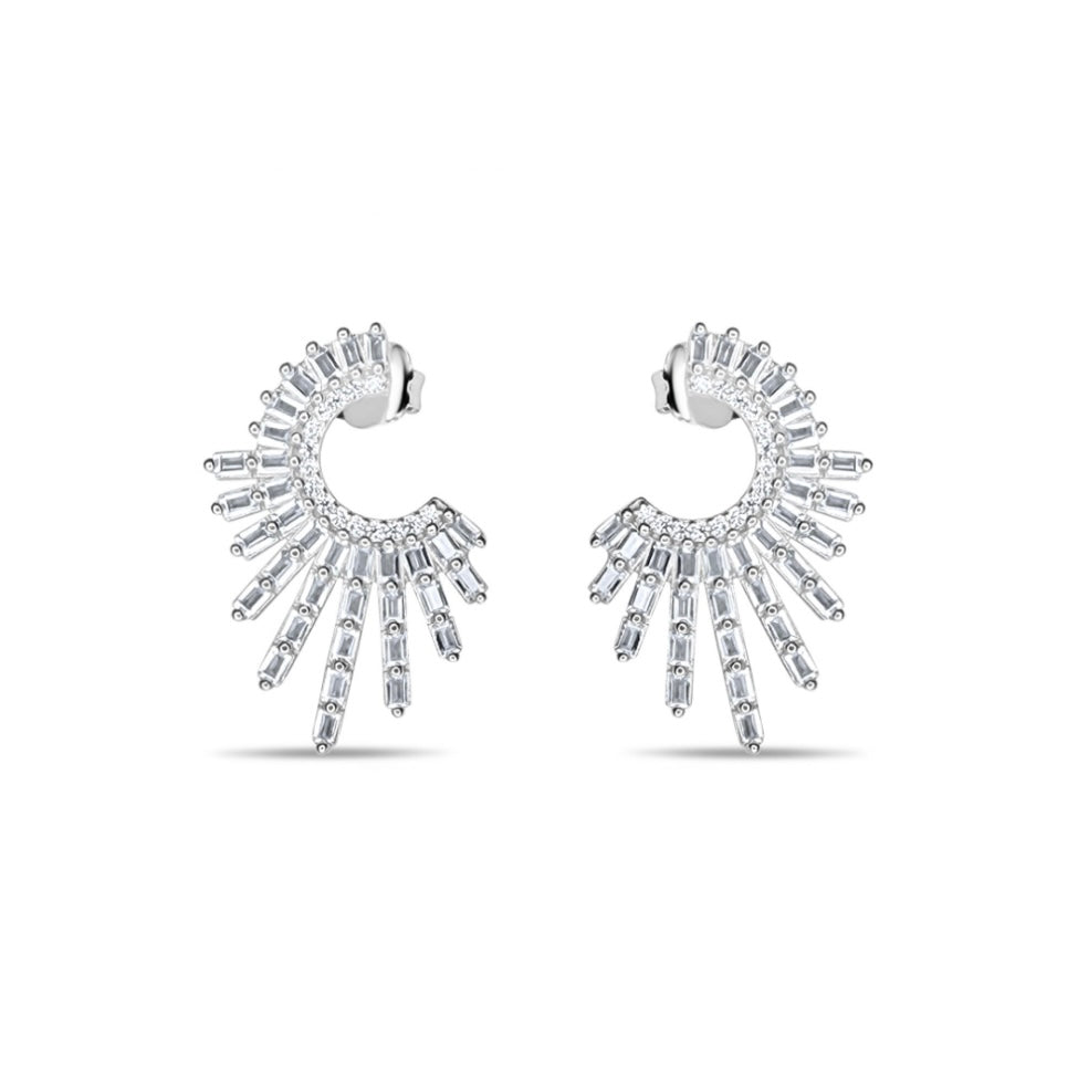 SILVER EARRINGS WITH ZIRCON STONES Mystic Alchemy