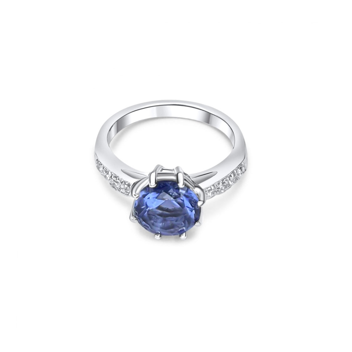Sapphire Sovereign Halo Ring Mystic Alchemy