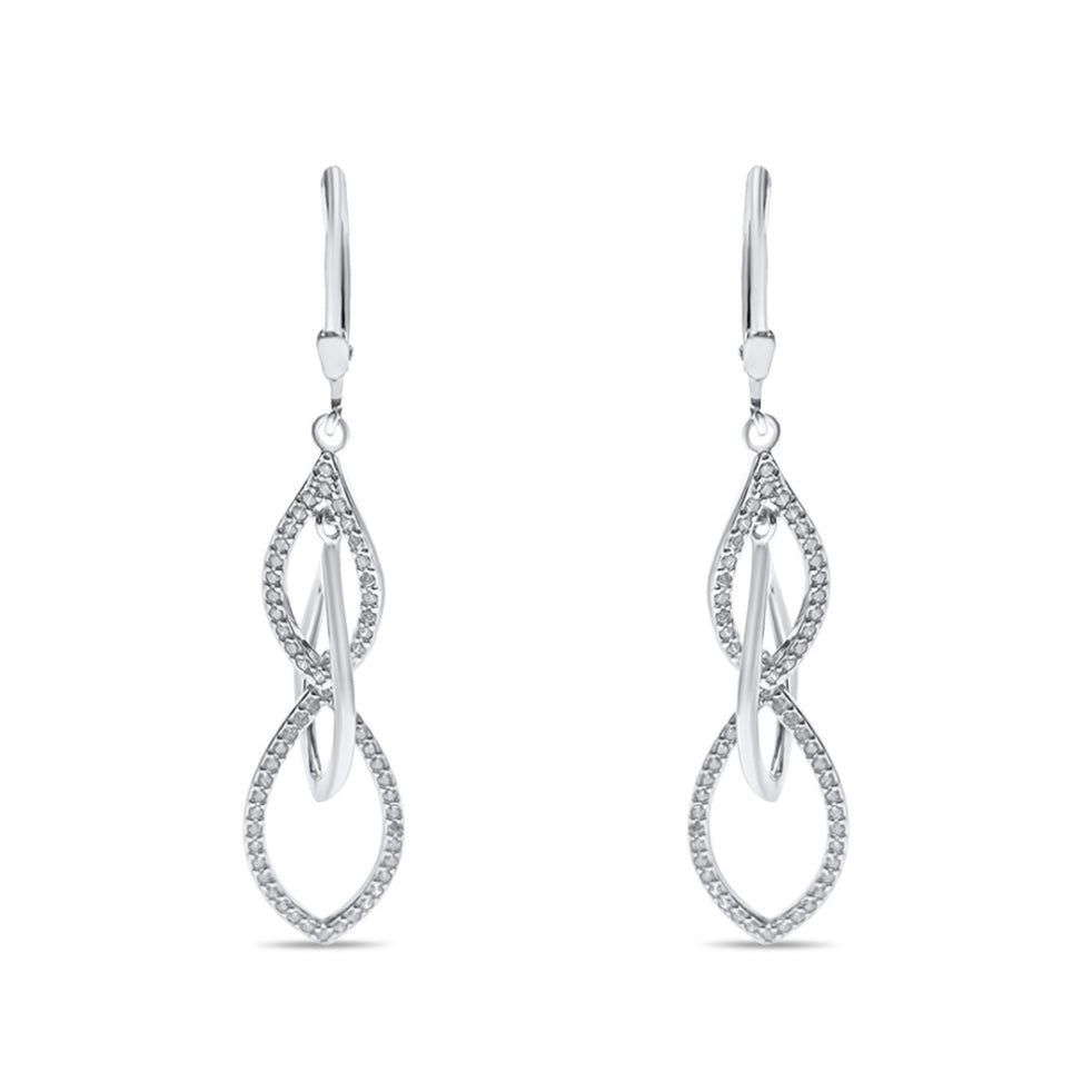 Eternal Twist Zircon Drop Earrings