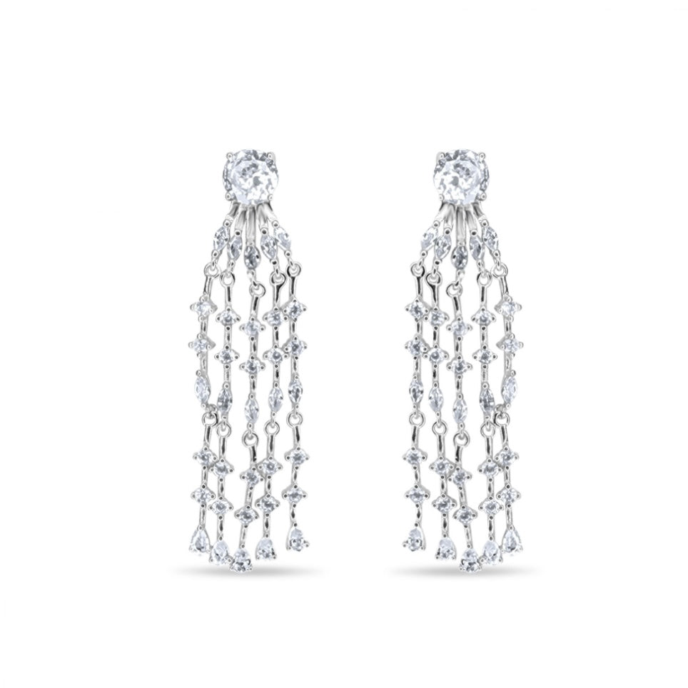 SILVER EARRINGS WITH ZIRCON STONES Mystic Alchemy