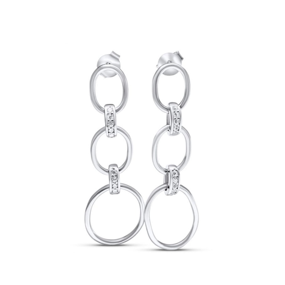 Celestial Cascade Zircon Dangle Earrings Mystic Alchemy