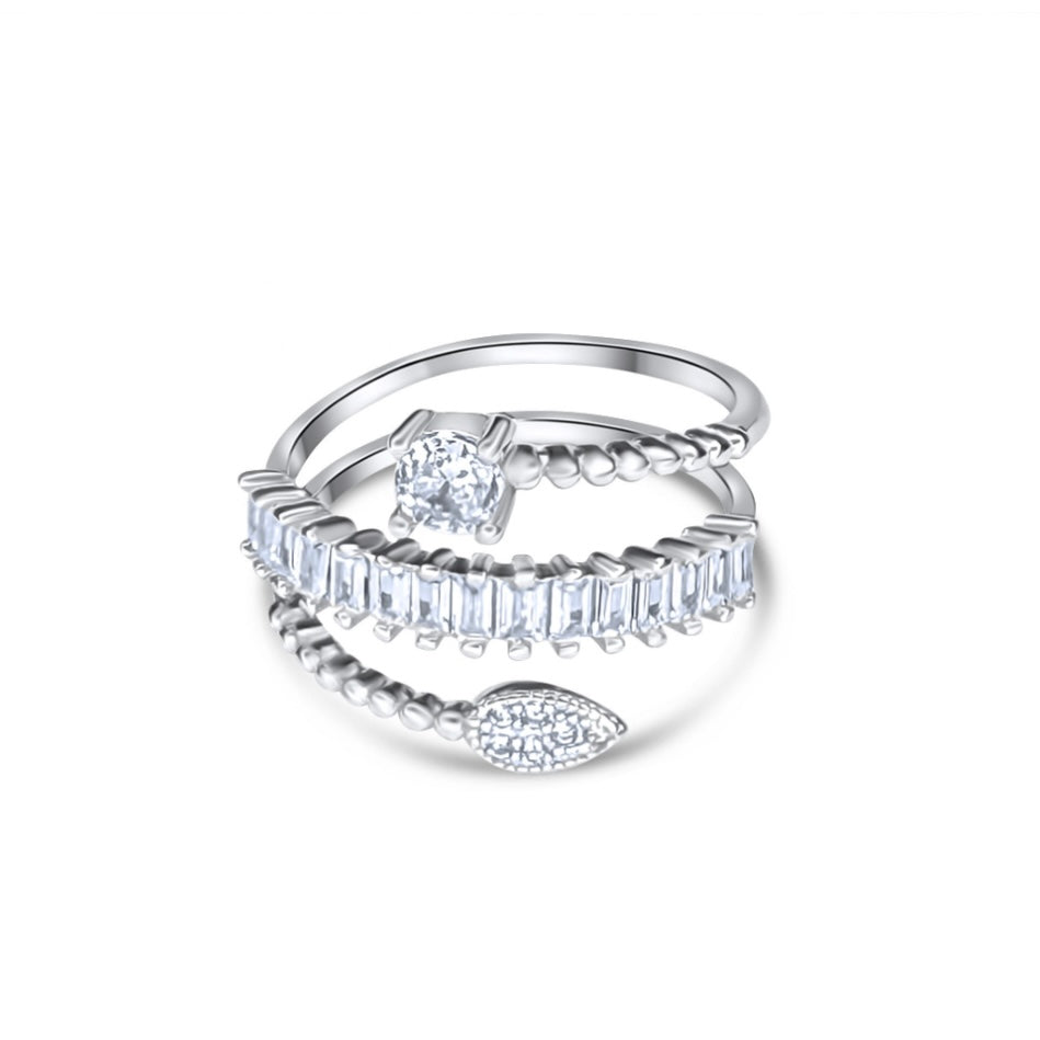 Elysian Halo Adjustable Ring with Zircon Stones Mystic Alchemy