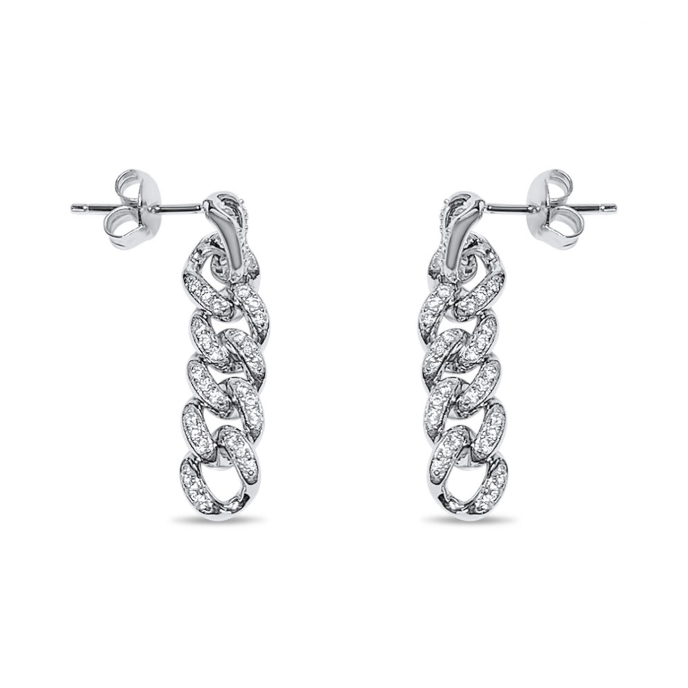 Pavé Chain Link Drop Earrings Mystic Alchemy