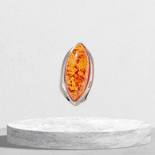 Amber stone ring - Mystic Alchemy 