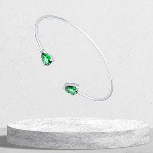 Silver 925 & emerald stones bracelet - Mystic Alchemy 