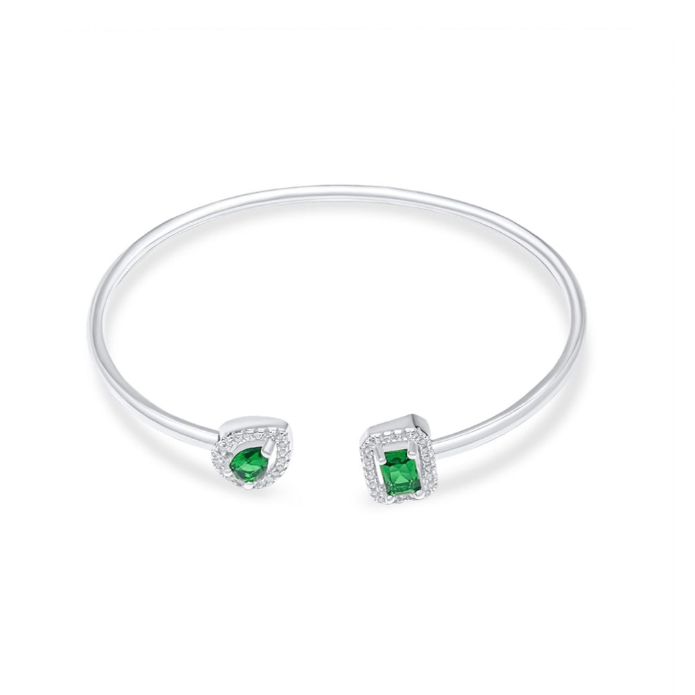 Adjustable Bracelet with Emerald and Zircon Stones Mystic Alchemy