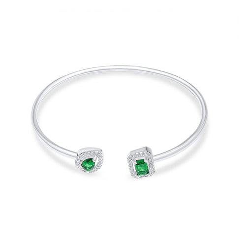 Adjustable Bracelet with Emerald and Zircon Stones Mystic Alchemy