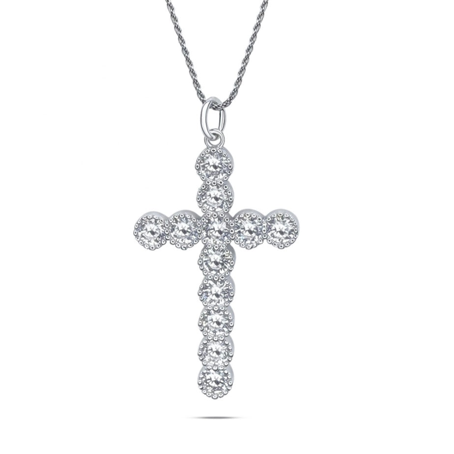 Zircon Cross Necklace Mystic Alchemy