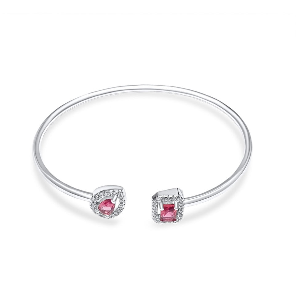 Ruby & Zircon Open Bracelet Mystic Alchemy