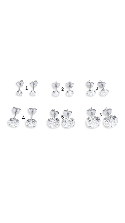 STUD EARRINGS WITH ZIRCON STONES Mystic Alchemy