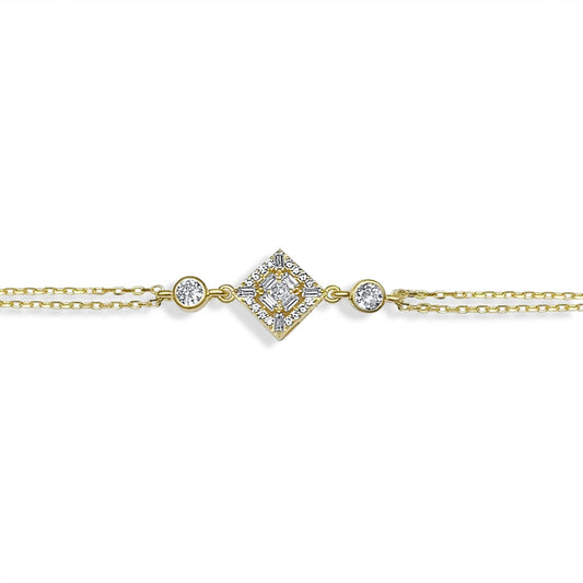GOLD PLATED BRACELET WITH ZIRCON STONES Mystic Alchemy