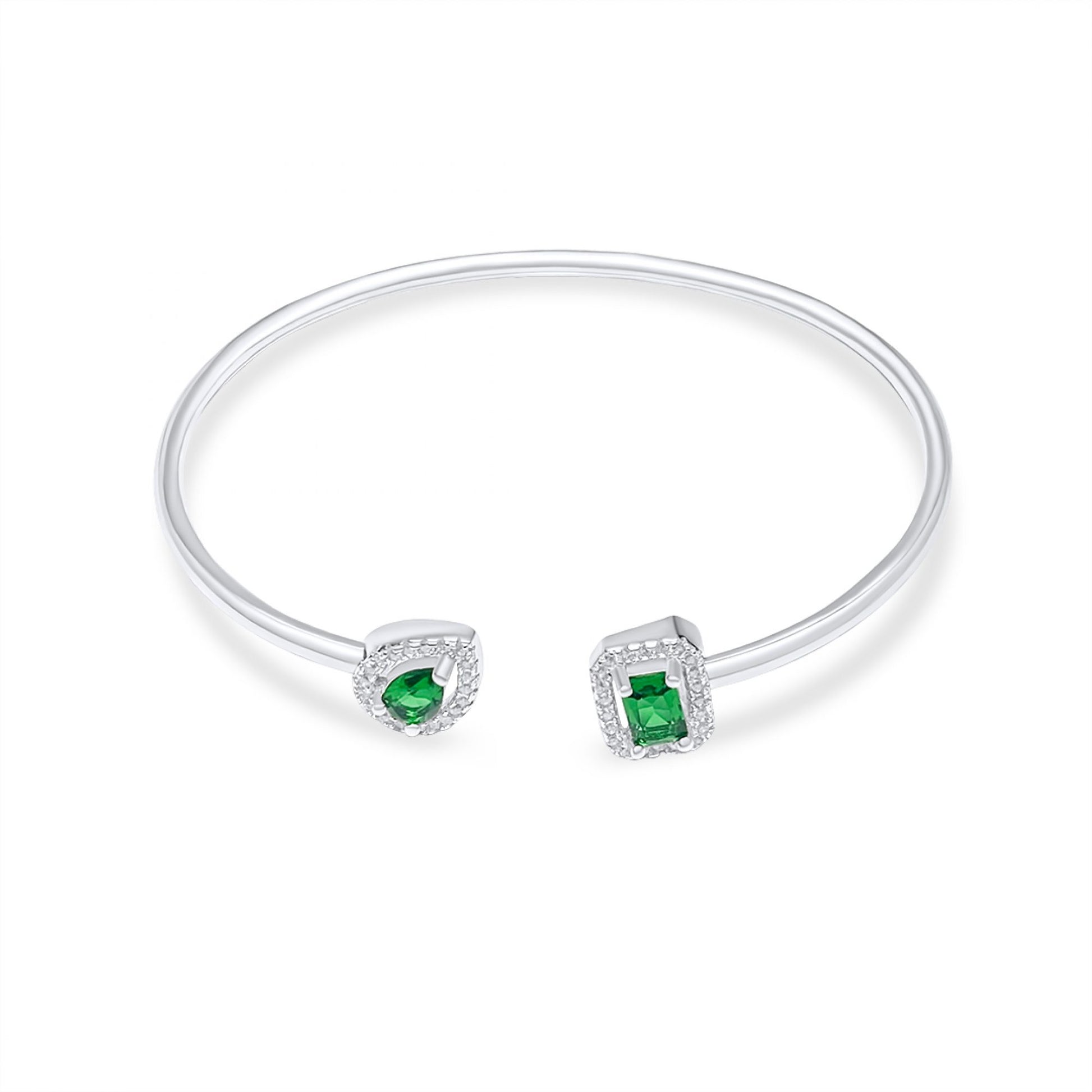 CIRCLE BRACELET WITH EMERALD AND ZIRCON STONES Mystic Alchemy