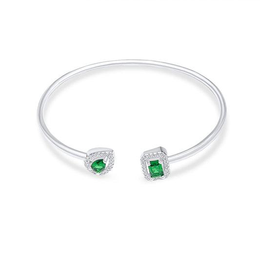 CIRCLE BRACELET WITH EMERALD AND ZIRCON STONES Mystic Alchemy