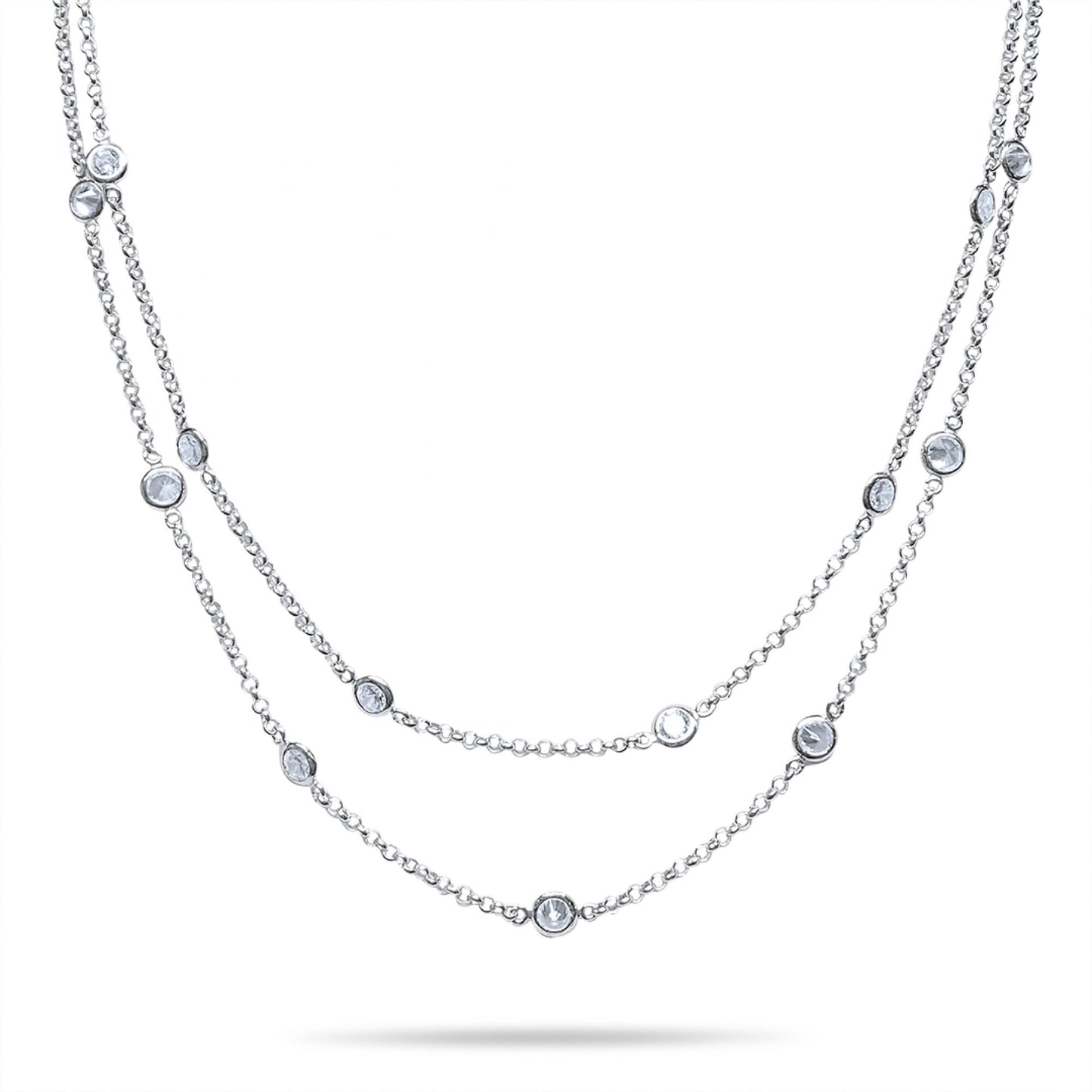 DOUBLE NECKLACE WITH ZIRCON STONES Mystic Alchemy