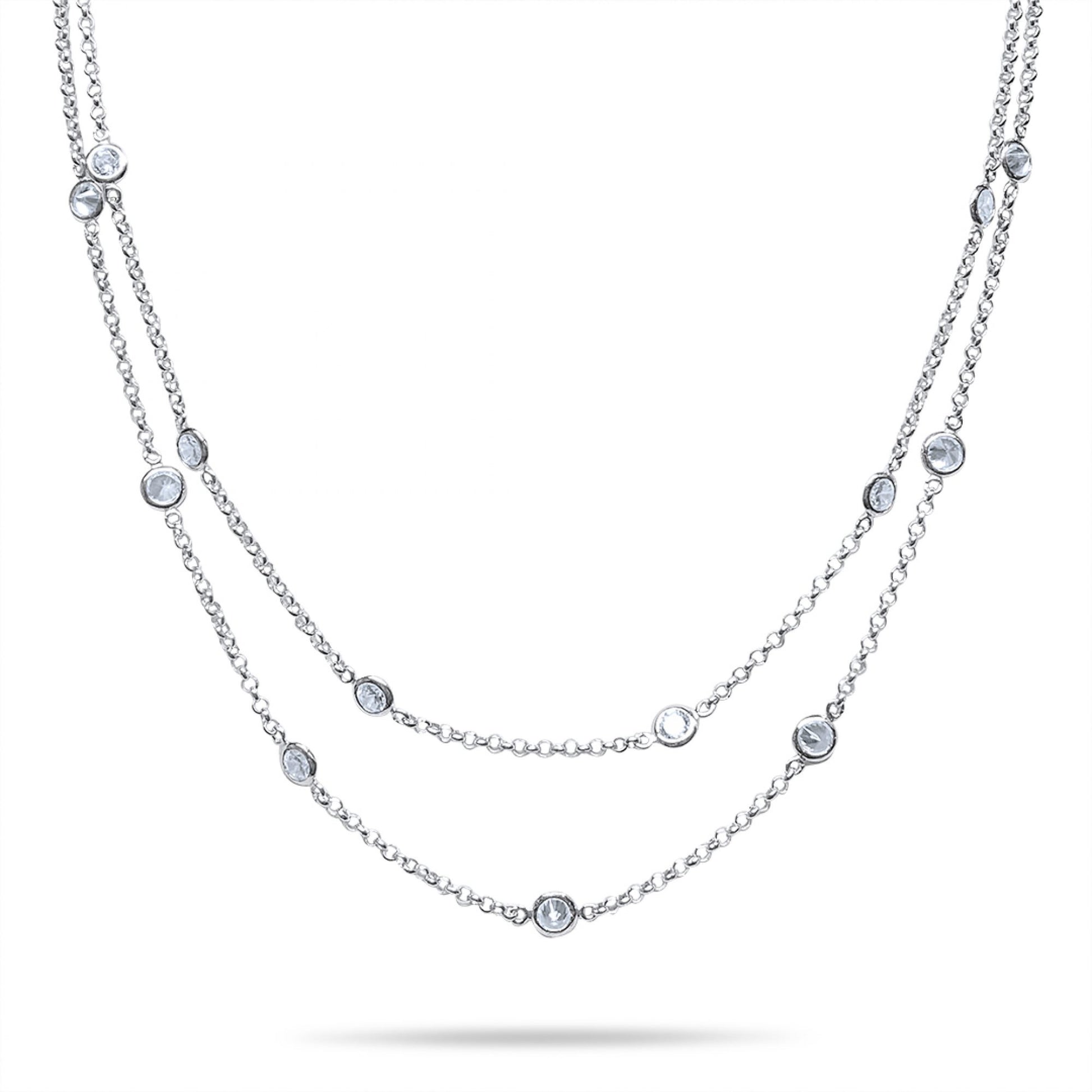 DOUBLE NECKLACE WITH ZIRCON STONES Mystic Alchemy