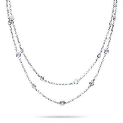 DOUBLE NECKLACE WITH ZIRCON STONES Mystic Alchemy