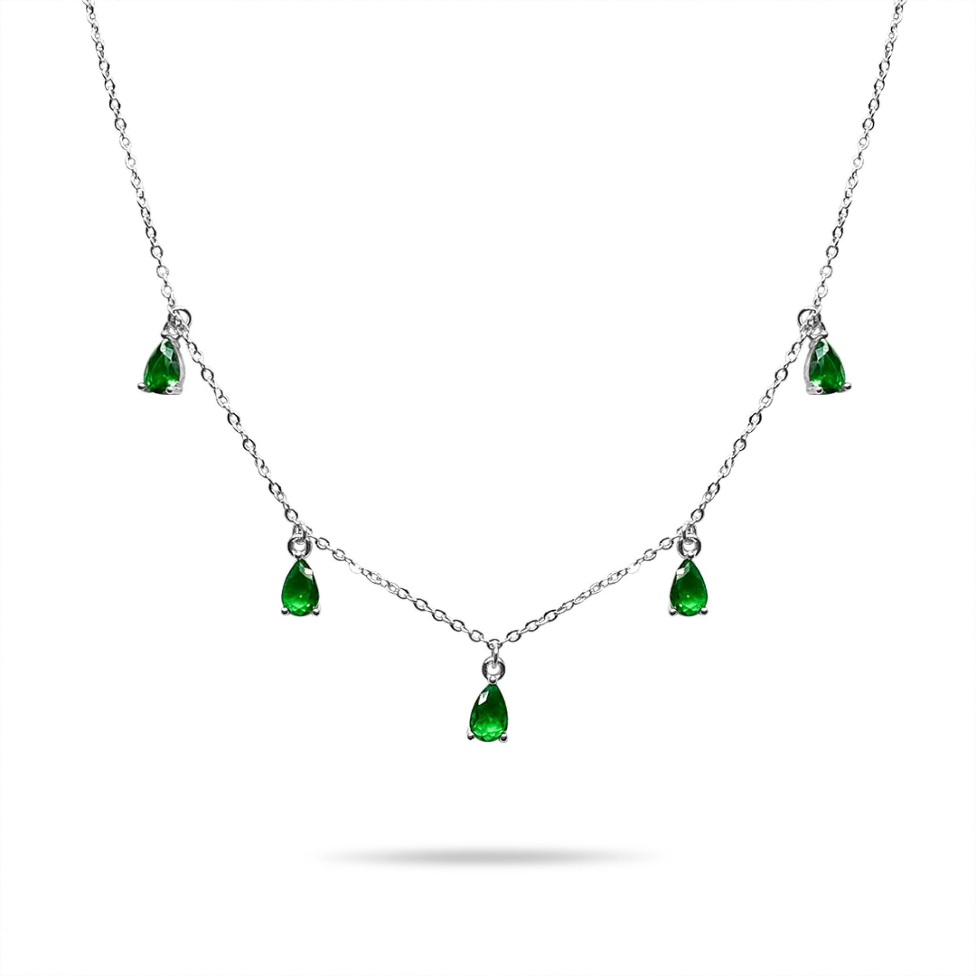 NECKLACE WITH EMERALD STONES Mystic Alchemy