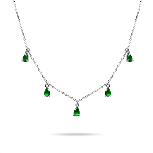 NECKLACE WITH EMERALD STONES Mystic Alchemy