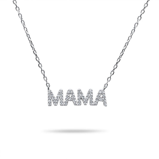 Mom Necklace with Zircon Stones 925 Silver Mystic Alchemy