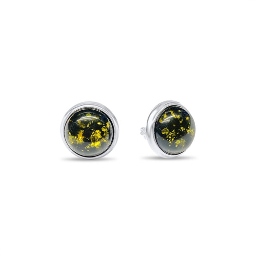 Amber Stud Earrings Silver 925 Mystic Alchemy