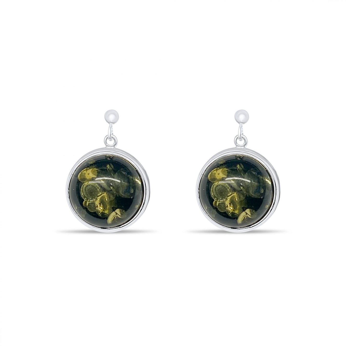 Amber Stud Earrings Silver 925 Mystic Alchemy