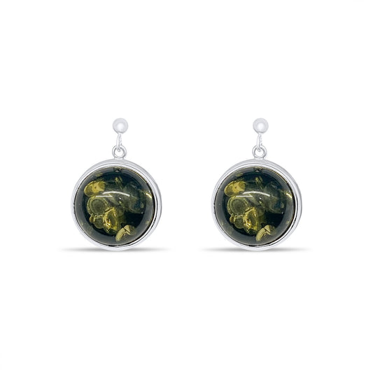 Amber Stud Earrings Silver 925 Mystic Alchemy