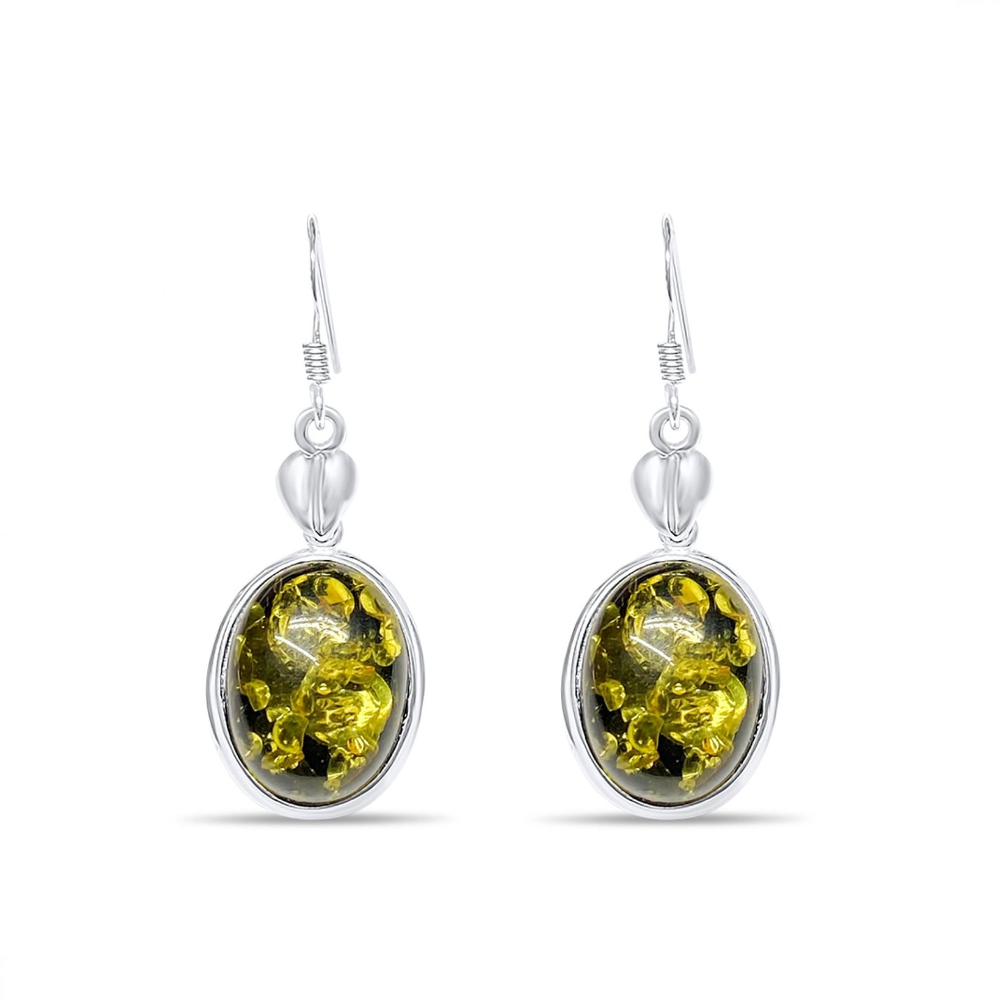 Amber Dangle Earrings Silver 925 Mystic Alchemy