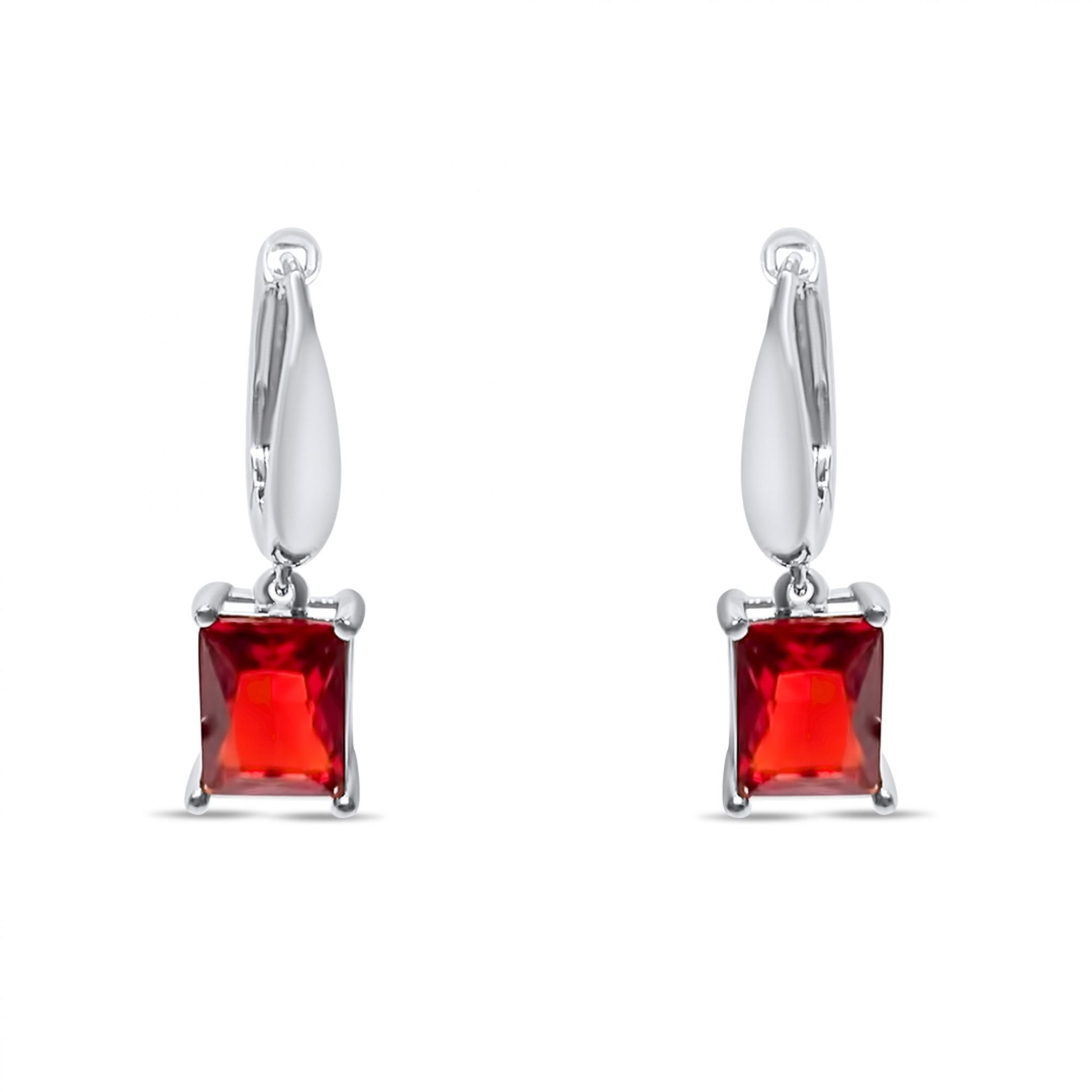 SILVER EARRINGS WITH RUBY STONES Mystic Alchemy