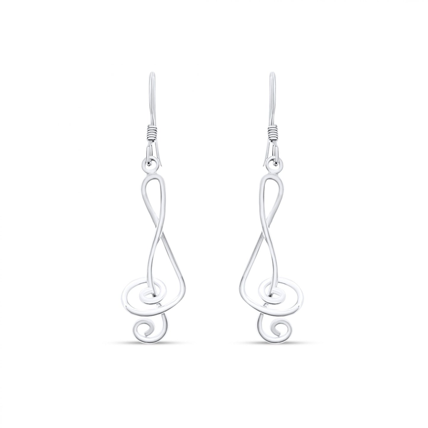 PENDANT EARRINGS WITH THE KEY OF SOL Mystic Alchemy