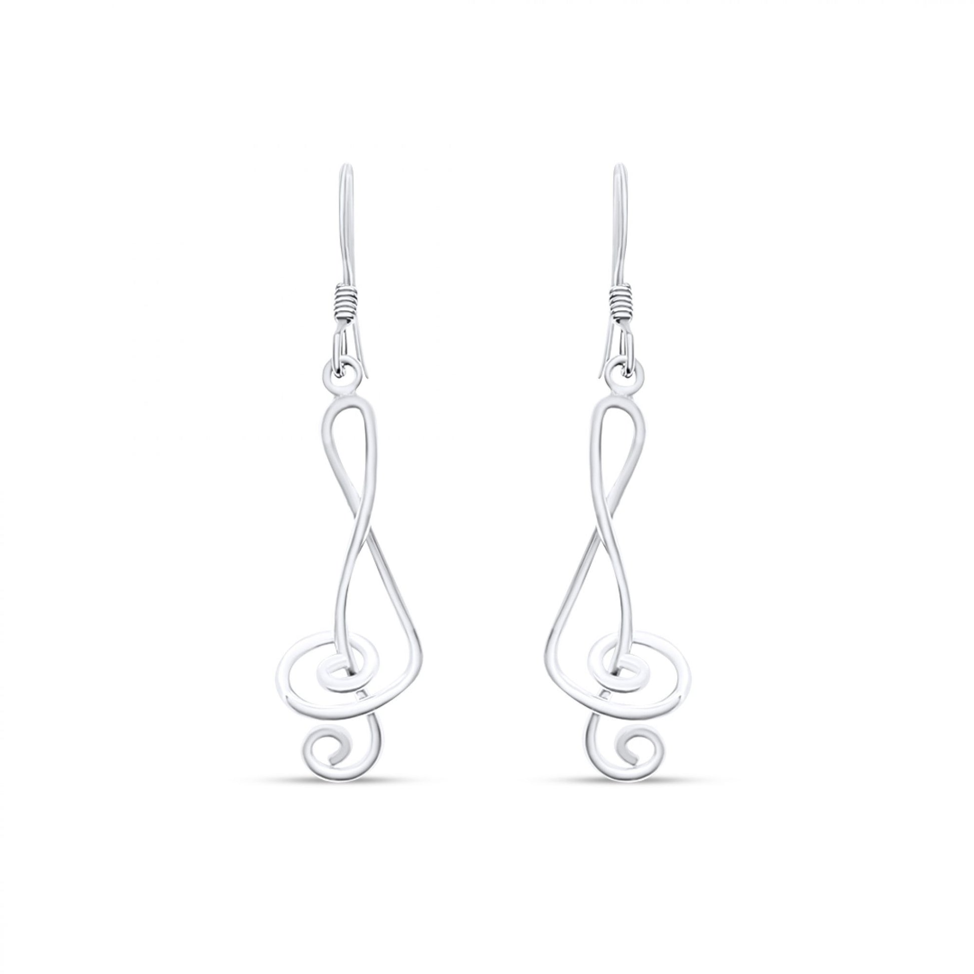 PENDANT EARRINGS WITH THE KEY OF SOL Mystic Alchemy