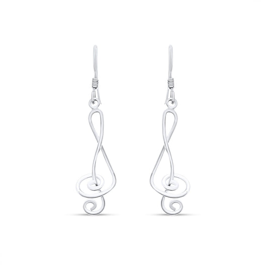 PENDANT EARRINGS WITH THE KEY OF SOL Mystic Alchemy