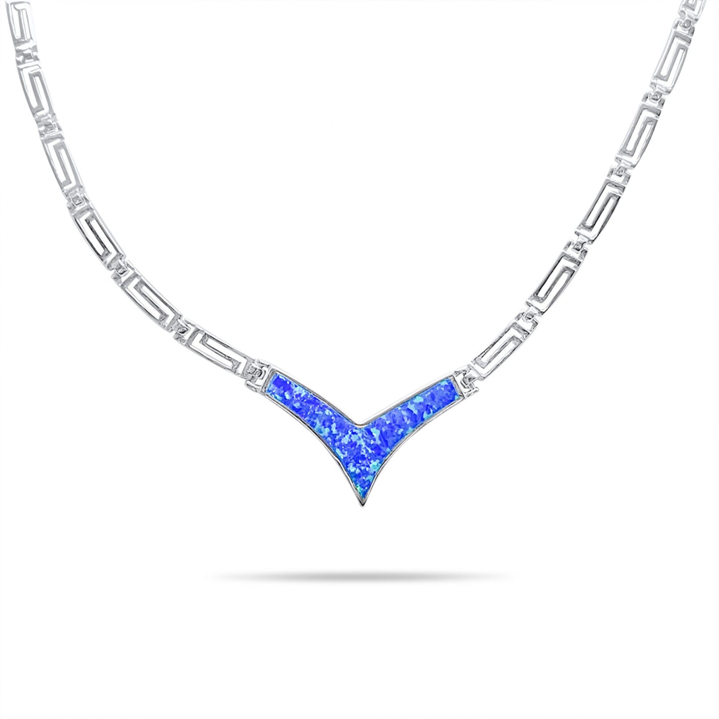 NECKLACE WITH OPAL STONES AND MEANDRO Mystic Alchemy