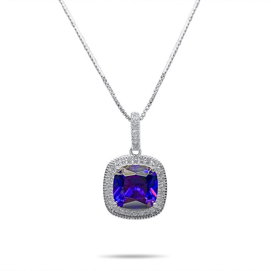 NECKLACE WITH ZIRCON AND AMETHYST STONES Mystic Alchemy