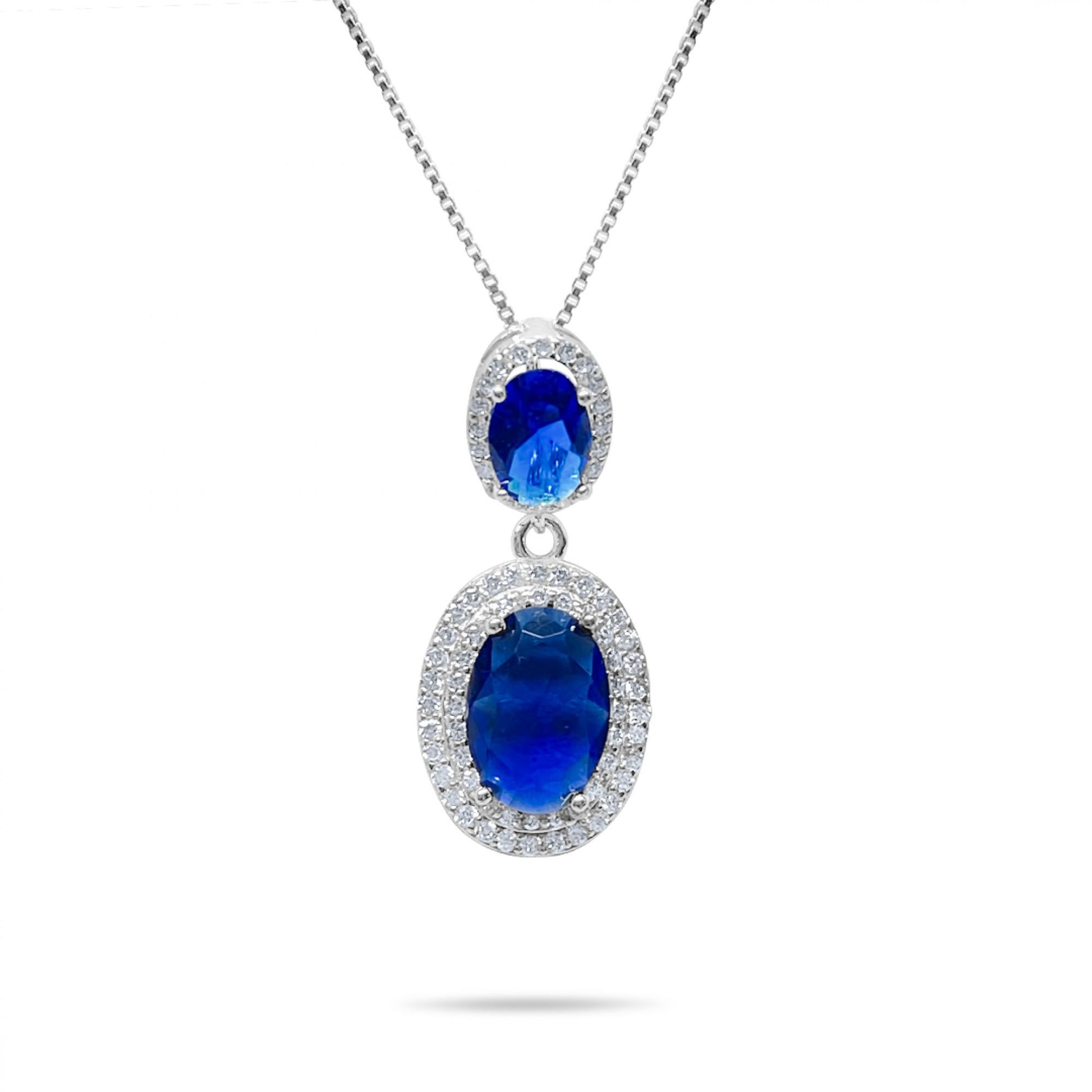 NECKLACE WITH ZIRCON AND SAPPHIRE STONES Mystic Alchemy