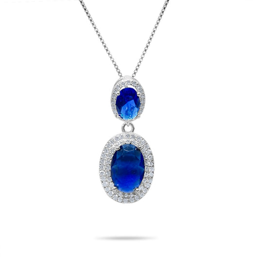 NECKLACE WITH ZIRCON AND SAPPHIRE STONES Mystic Alchemy