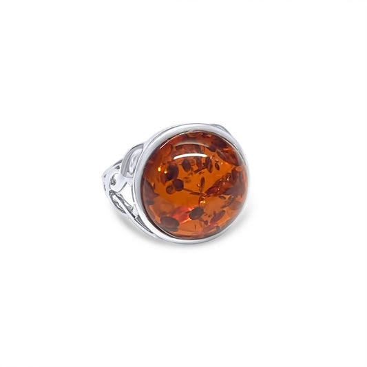 AMBER STONE RING Mystic Alchemy