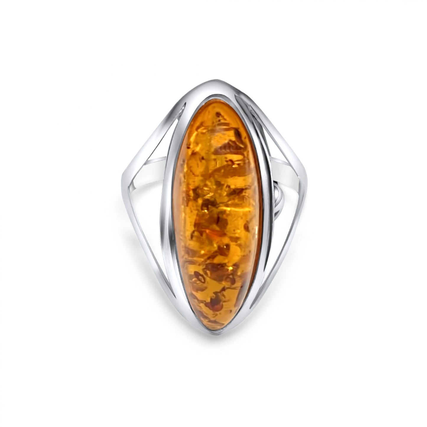 Amber Stone Silver 925 Ring Mystic Alchemy