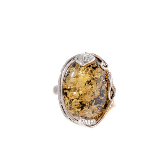 AMBER STONE RING Mystic Alchemy
