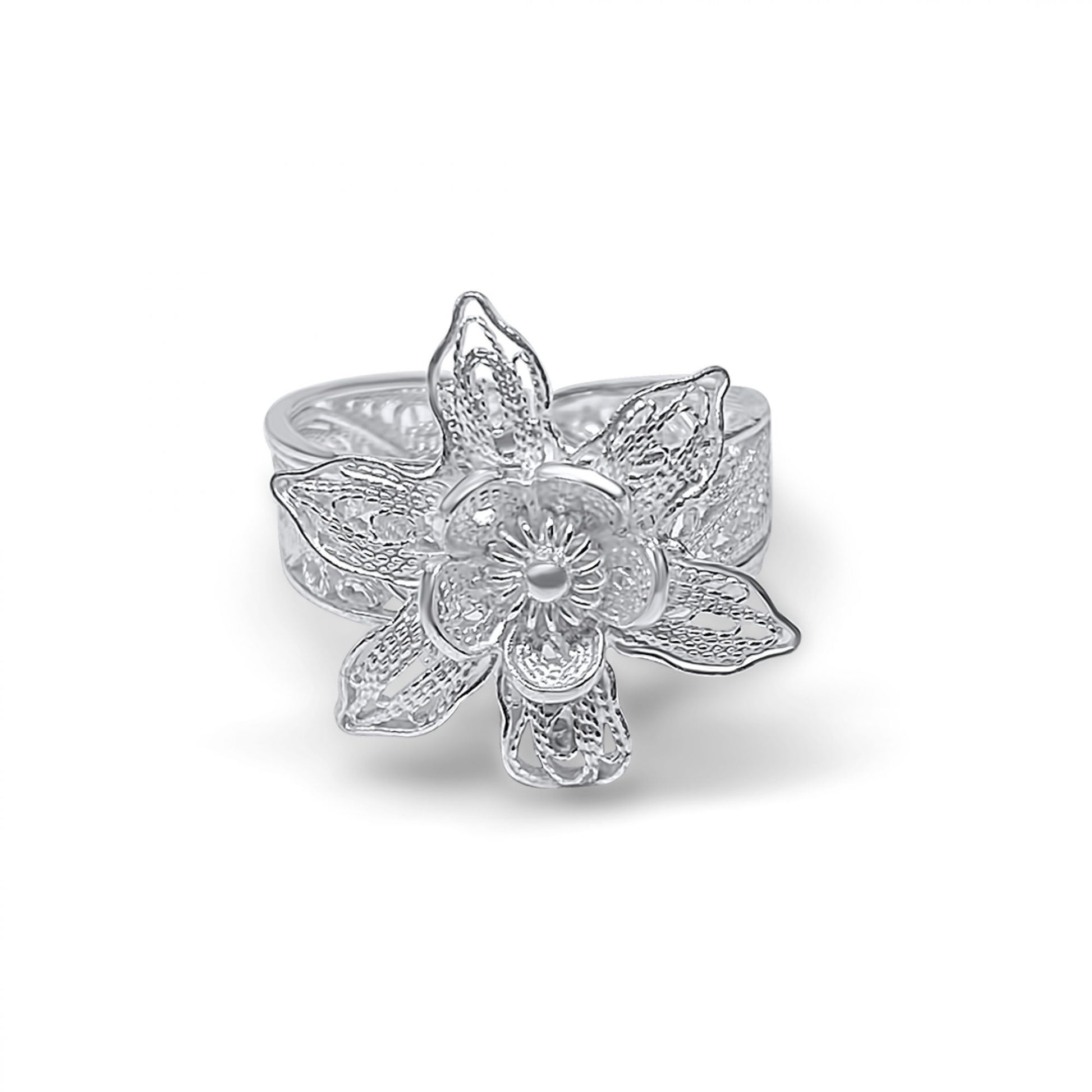 FLOWER SHAPED FILIGREE RING Mystic Alchemy