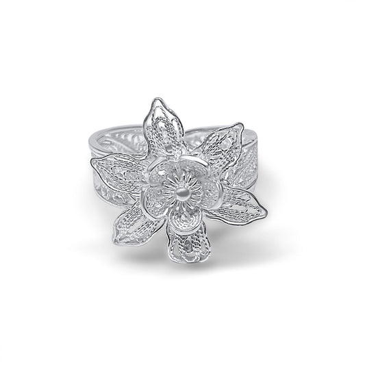 FLOWER SHAPED FILIGREE RING Mystic Alchemy